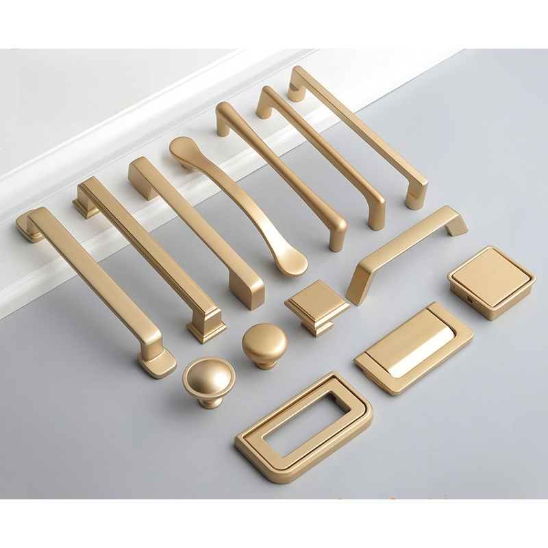Drawer Pull Gold - Modern Minimalist Nordic Extended Gold Pull
