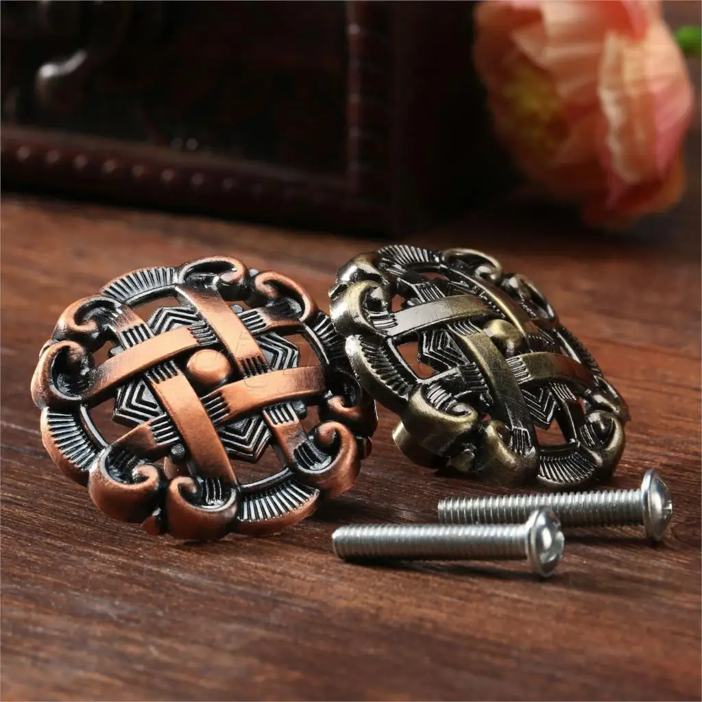 Furniture Hardware Products - bowarepro Hollow Retro Zinc Alloy Kitchen