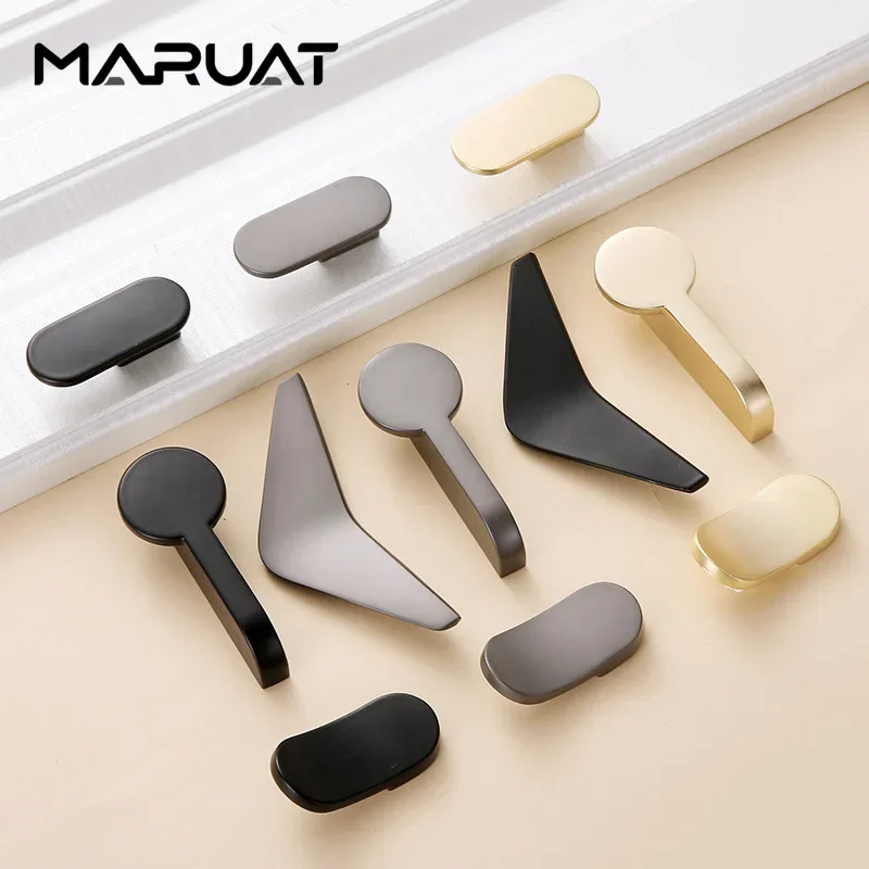 Drawer Pull Gold - Zinc Alloy Modern Gold Black Closet