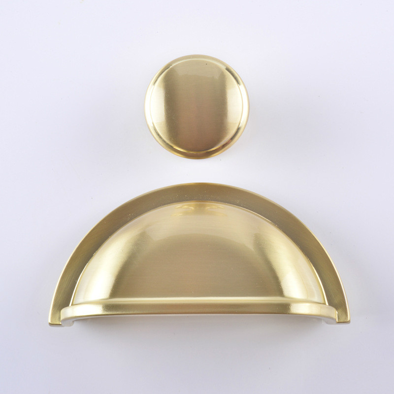 Brushed Brass Furniture Handle - Drawer Pull Gold recension och pris