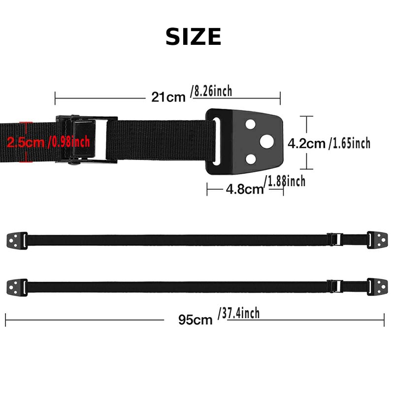 2 Pack Adjustable TV Safety St - Furniture Hardware Products recension och pris