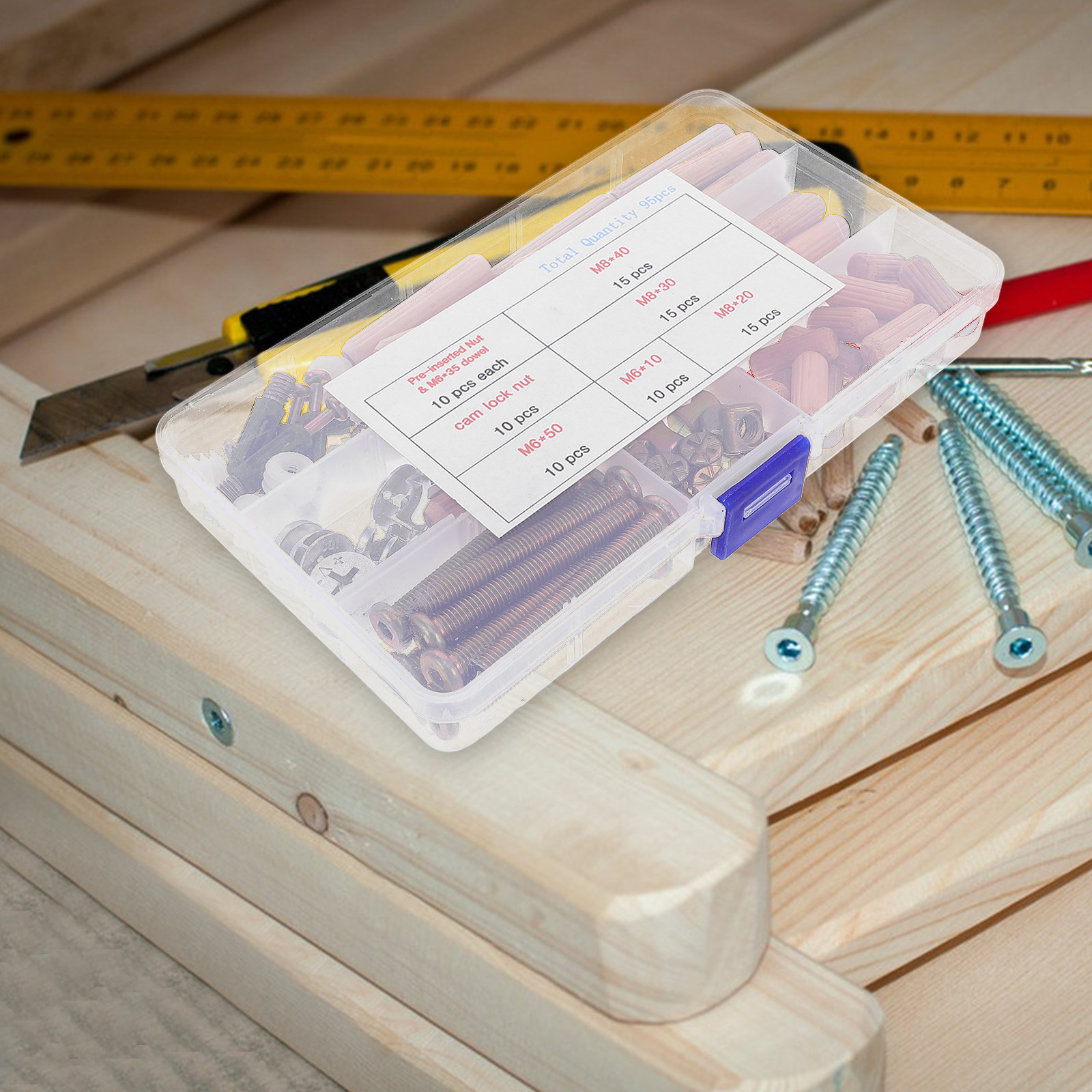 95Pcs Bunk Bed Hardware Kit Fu - Furniture Hardware recension och pris